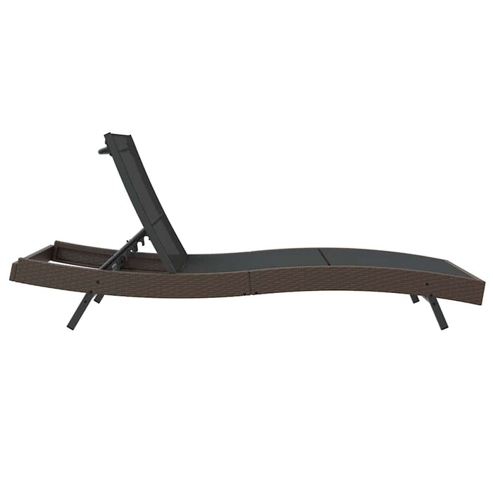 Șezlong 1-persoană 70 x 197 x 82 cm Ratan poli, Metal - WALTI WALTI