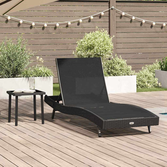 Șezlong 2 pcs Negru poliratan - WALTI WALTI
