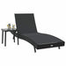 Șezlong 2 pcs Negru poliratan - WALTI WALTI