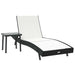 Șezlong 2 pcs Negru și Alb poliratan - WALTI WALTI