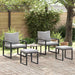 Mobilier de grădină cu pernă 4 pcs Gri deschis Poliester - WALTI WALTI
