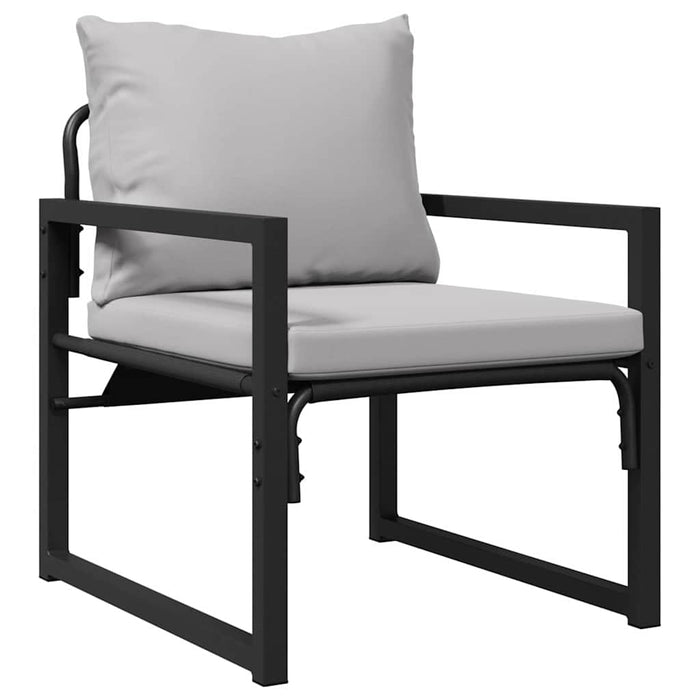 Mobilier de grădină cu pernă 4 pcs Gri deschis Poliester - WALTI WALTI