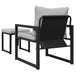 Mobilier de grădină cu pernă 4 pcs Gri deschis Poliester - WALTI WALTI