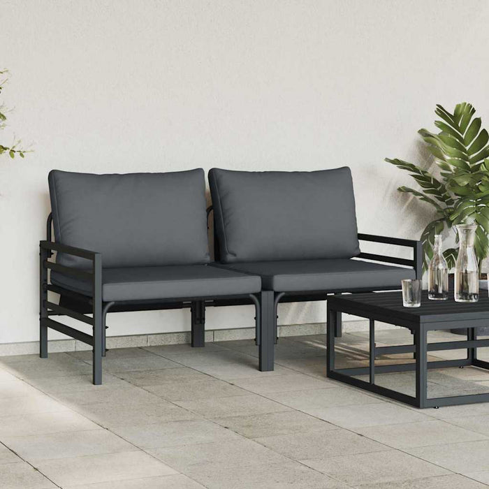 Seturi de mobilier de exterior cu pernă cu pernă 2 pcs Antracit - WALTI WALTI