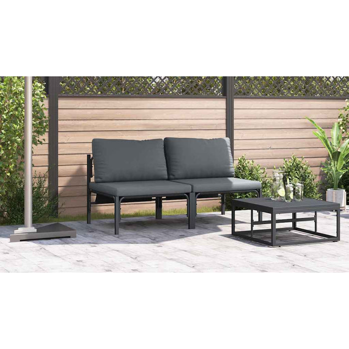 Seturi de mobilier de exterior cu pernă cu pernă 2 pcs Antracit - WALTI WALTI