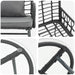 Set de masă pentru grădină 3 pcs Negru, Antracit - WALTI WALTI