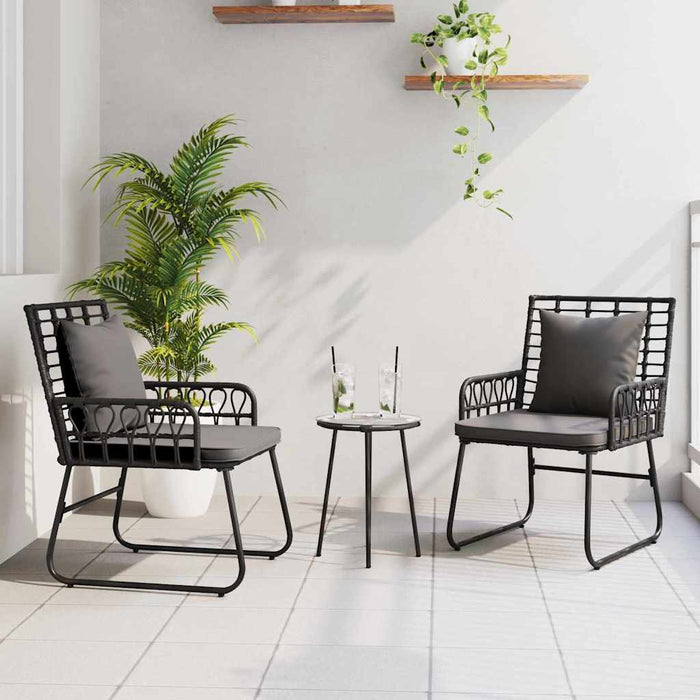 Set de masă pentru grădină 3 pcs Negru, Antracit - WALTI WALTI