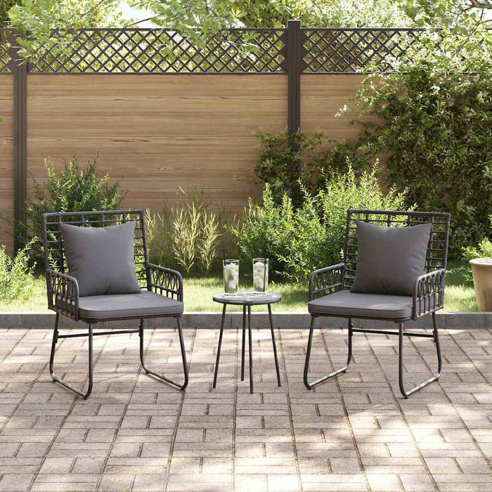 Set de masă pentru grădină 3 pcs Negru, Antracit - WALTI WALTI