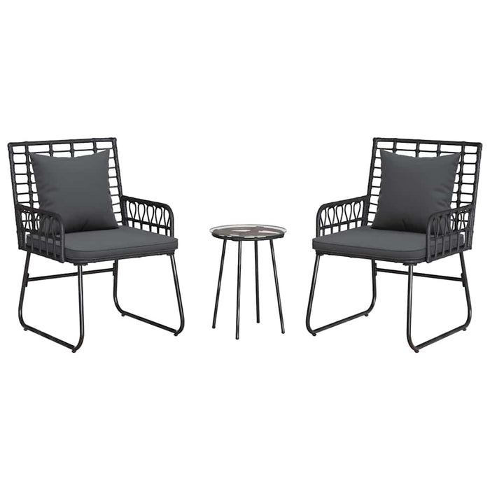 Set de masă pentru grădină 3 pcs Negru, Antracit - WALTI WALTI