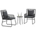 Set de masă pentru grădină 3 pcs Negru, Antracit - WALTI WALTI