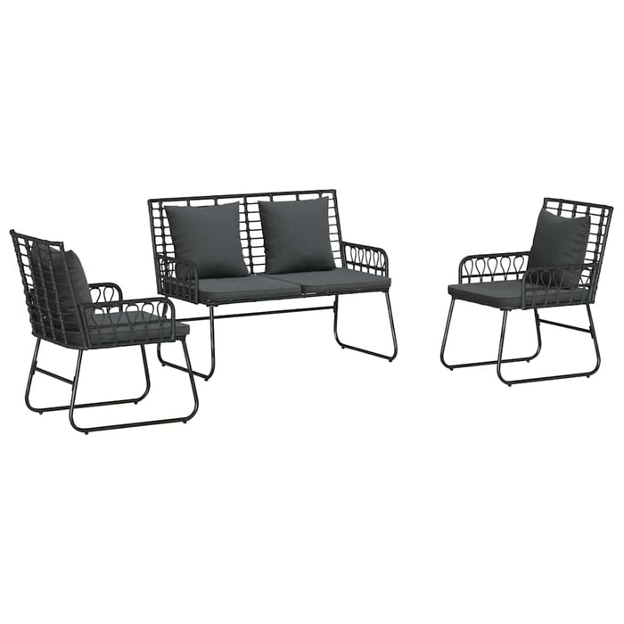 Set de masă pentru grădină 3 pcs Negru, Antracit - WALTI WALTI