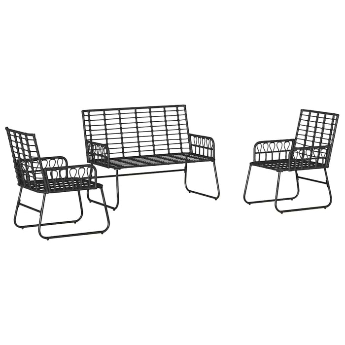 Set de masă pentru grădină 3 pcs Negru, Antracit - WALTI WALTI