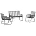 Set de masă pentru grădină 3 pcs Negru, Antracit - WALTI WALTI
