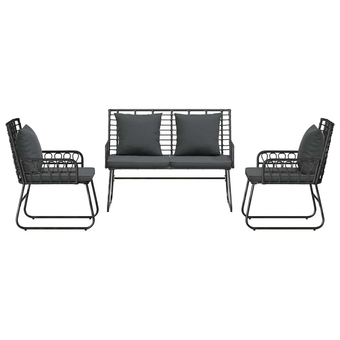 Set de masă pentru grădină 3 pcs Negru, Antracit - WALTI WALTI