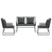 Set de masă pentru grădină 3 pcs Negru, Antracit - WALTI WALTI