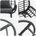 Set de masă pentru grădină 3 pcs Negru, Antracit - WALTI WALTI