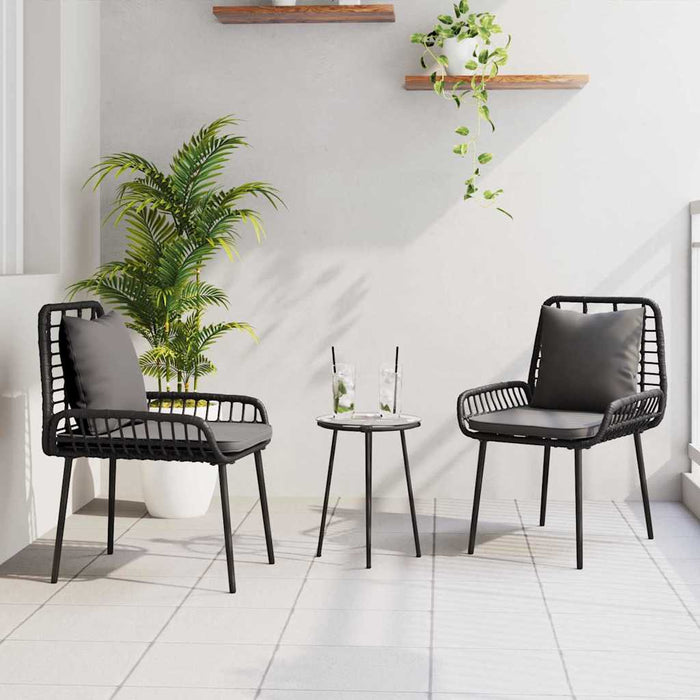 Set de masă pentru grădină 3 pcs Negru, Antracit - WALTI WALTI