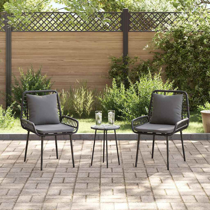 Set de masă pentru grădină 3 pcs Negru, Antracit - WALTI WALTI