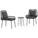 Set de masă pentru grădină 3 pcs Negru, Antracit - WALTI WALTI