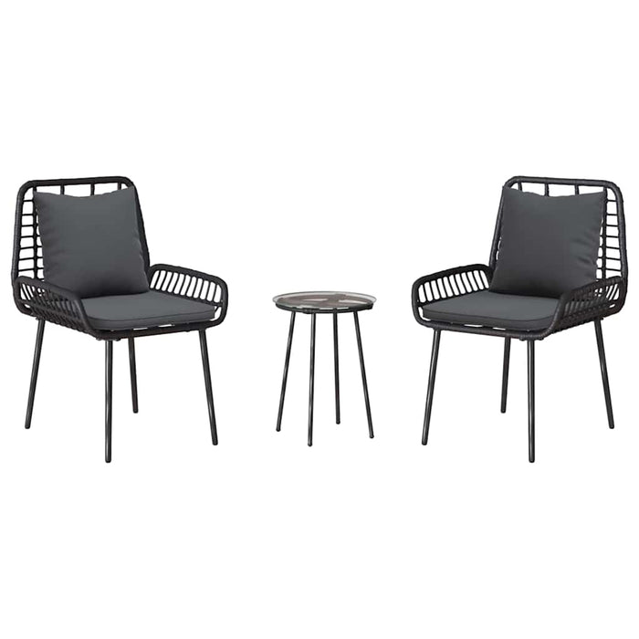 Set de masă pentru grădină 3 pcs Negru, Antracit - WALTI WALTI