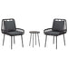 Set de masă pentru grădină 3 pcs Negru, Antracit - WALTI WALTI