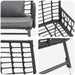 Set de masă pentru grădină 3 pcs Negru, Antracit - WALTI WALTI