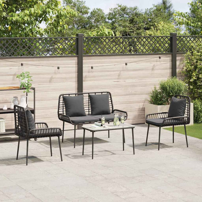 Set de masă pentru grădină 3 pcs Negru, Antracit - WALTI WALTI