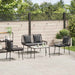 Set de masă pentru grădină 3 pcs Negru, Antracit - WALTI WALTI