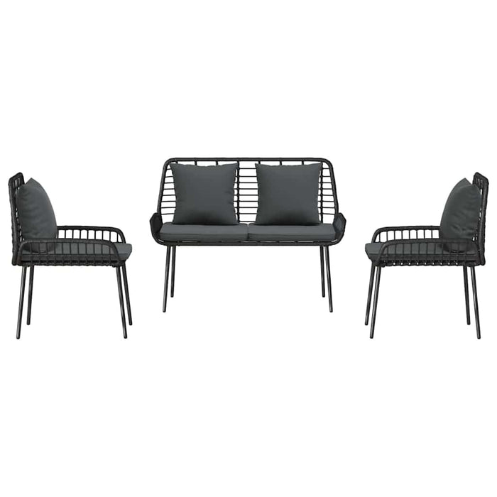 Set de masă pentru grădină 3 pcs Negru, Antracit - WALTI WALTI