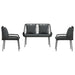 Set de masă pentru grădină 3 pcs Negru, Antracit - WALTI WALTI