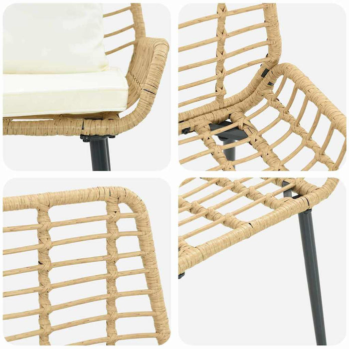 Set de masă pentru grădină 3 pcs Negru, Antracit - WALTI WALTI