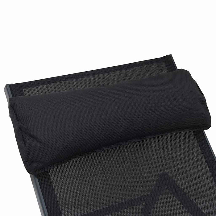 Paturi de plajă 2-persoană 3 pcs Negru și antracit Oțel - WALTI WALTI