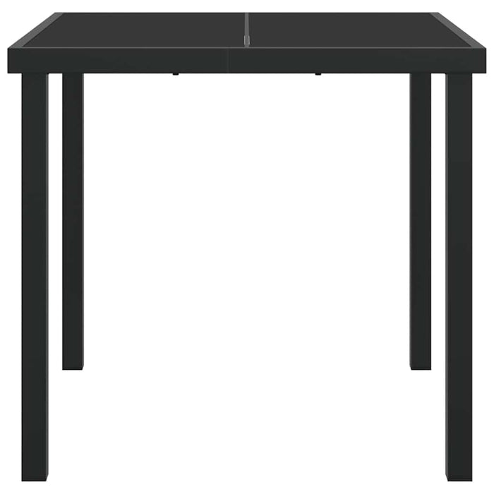 Masă de Grădină Negru 80 x 80 x 73 cm Lemn masiv de tec - WALTI WALTI