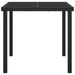 Masă de Grădină Negru 80 x 80 x 73 cm Lemn masiv de tec - WALTI WALTI
