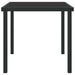 Masă de Grădină Negru 80 x 80 x 73 cm Lemn masiv de tec - WALTI WALTI