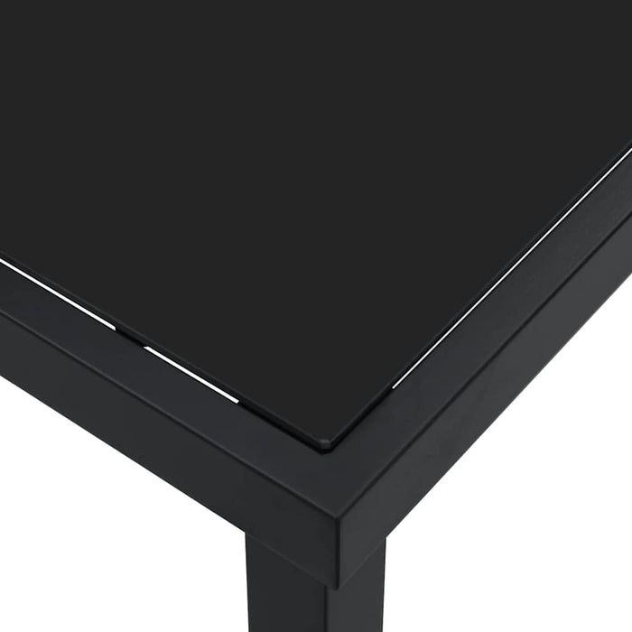 Masă de Grădină Negru 160 x 80 x 73 cm Metal WALTI