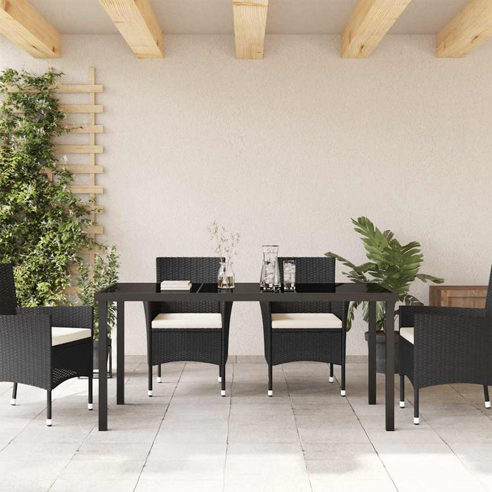 Masă de Grădină Negru 160 x 80 x 73 cm Metal WALTI