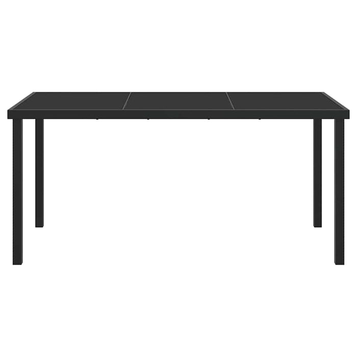Masă de Grădină Negru 160 x 80 x 73 cm Metal WALTI