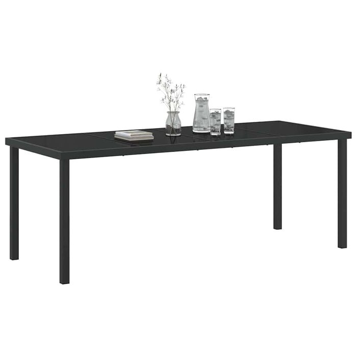 Masă de Grădină Negru 200 x 80 x 73 cm Metal - WALTI WALTI