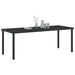 Masă de Grădină Negru 200 x 80 x 73 cm Metal - WALTI WALTI