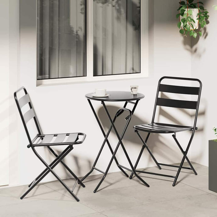 Set Bistro de Grădină 3 pcs Antracit Oțel - WALTI WALTI
