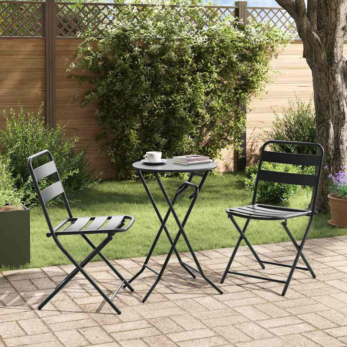 Set Bistro de Grădină 3 pcs Antracit Oțel - WALTI WALTI