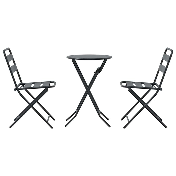 Set Bistro de Grădină 3 pcs Antracit Oțel - WALTI WALTI