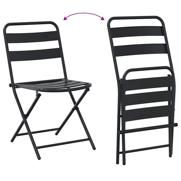 Set Bistro de Grădină 3 pcs Antracit Oțel - WALTI WALTI