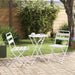 Set Bistro de Grădină 3 pcs Alb Oțel - WALTI WALTI