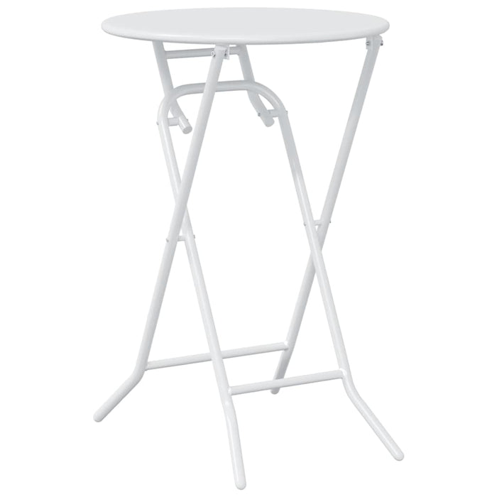 Set Bistro de Grădină 3 pcs Alb Oțel - WALTI WALTI