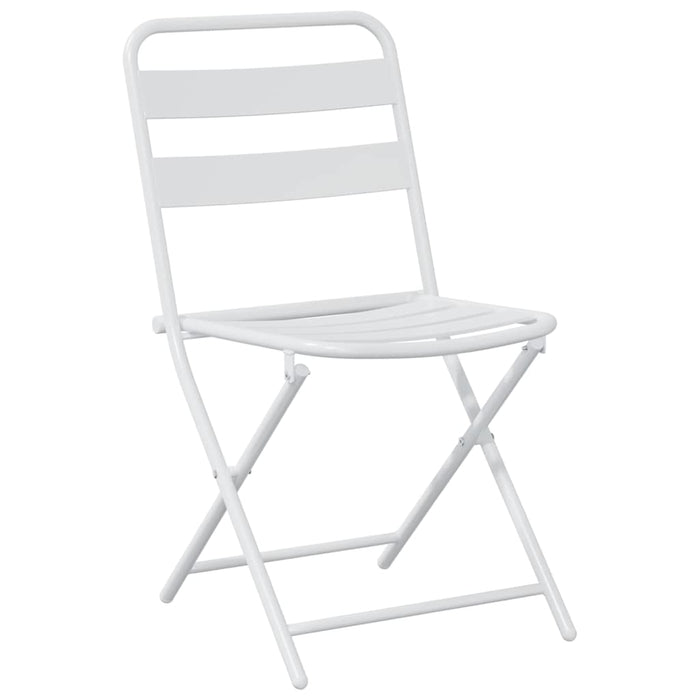 Set Bistro de Grădină 3 pcs Alb Oțel - WALTI WALTI