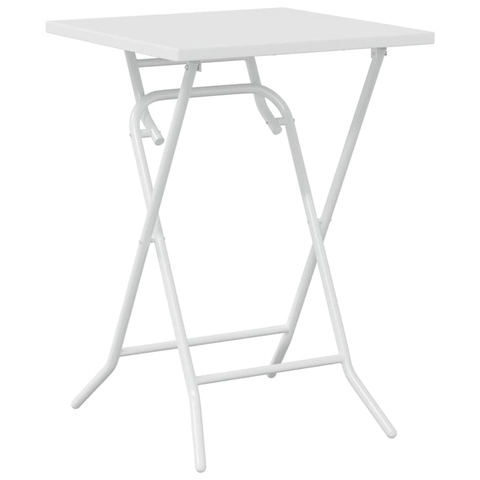 Set Bistro de Grădină 3 pcs Alb Oțel - WALTI WALTI