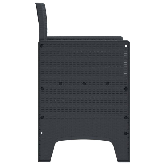 Scaun pentru Grădină 2 pcs Antracit Dimensiune: 53 x 49 x 85 cm - WALTI WALTI