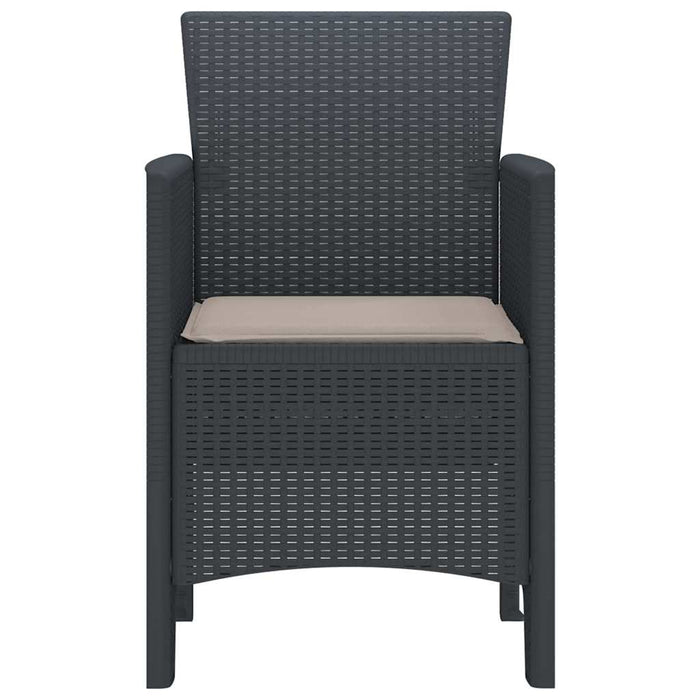 Scaun pentru Grădină 2 pcs Antracit Dimensiune: 53 x 49 x 85 cm - WALTI WALTI